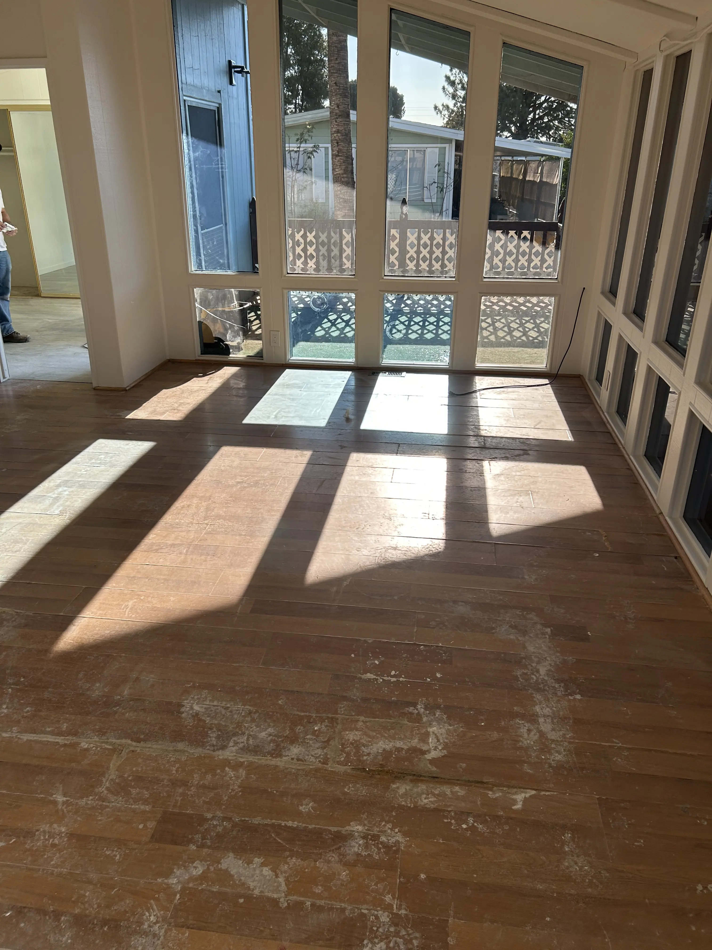 After: Cluttered living room cleared