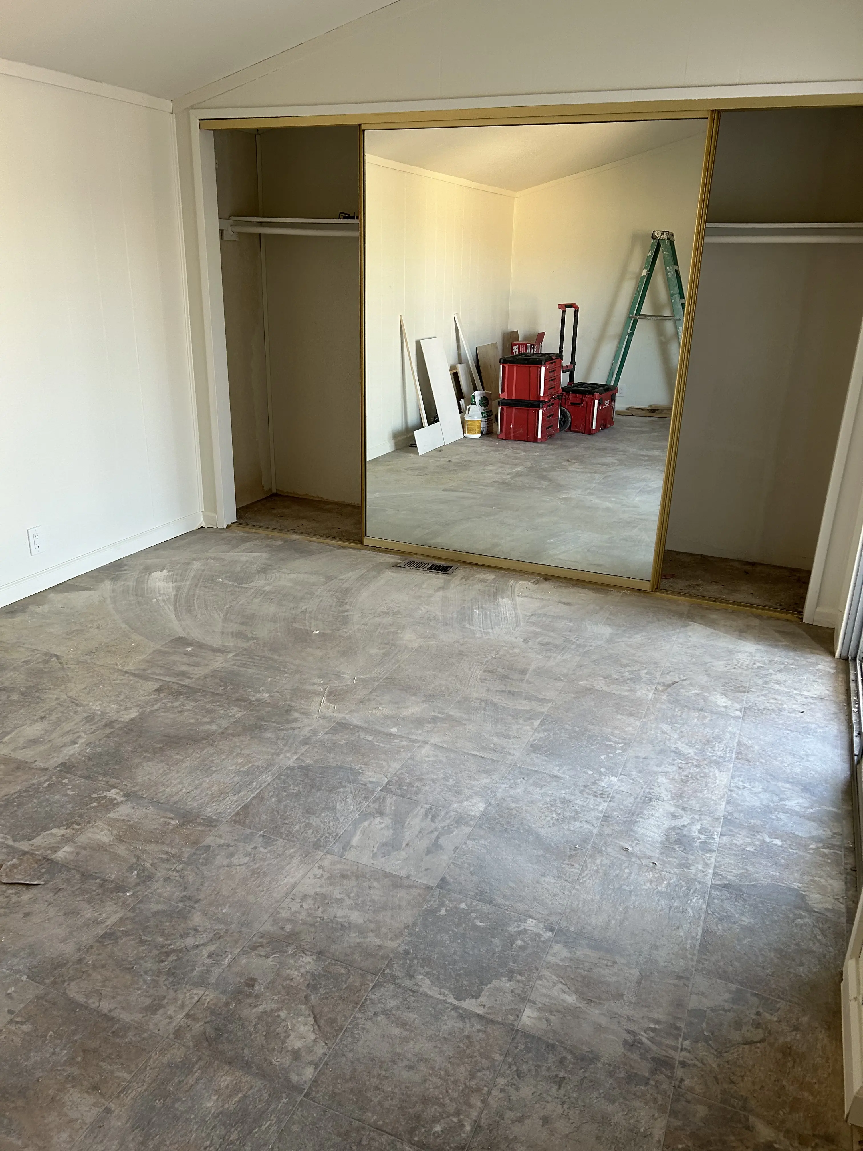 After: Cluttered room before a cleanout